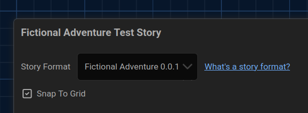 Screenshow of Twine story format selection